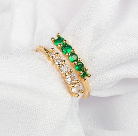 Emerald White Ring
